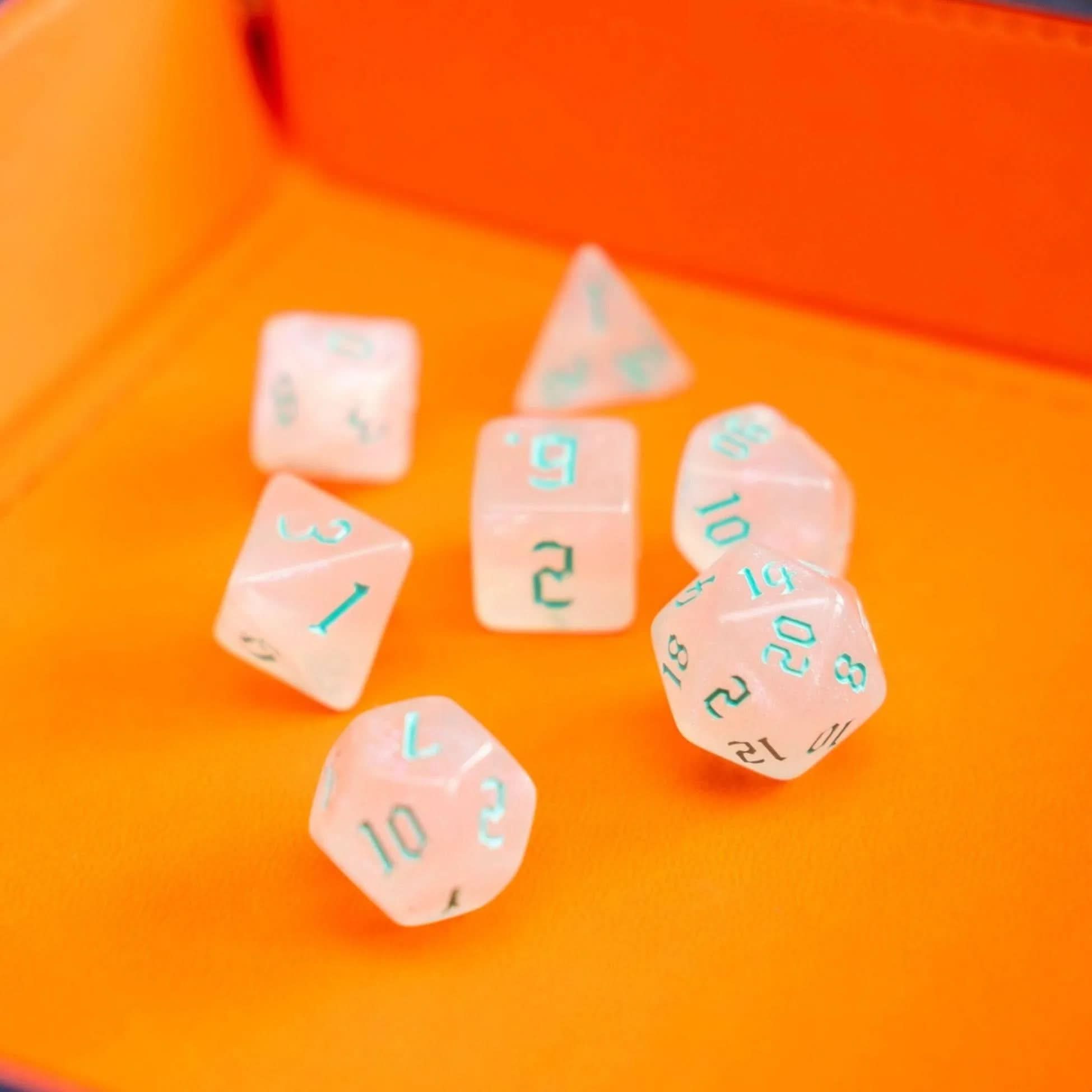 Turquoise Fog TTRPG  Dice Set - Mystery Dice Goblin