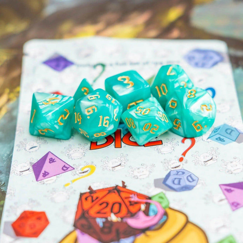Turquoise Mist Dice Set