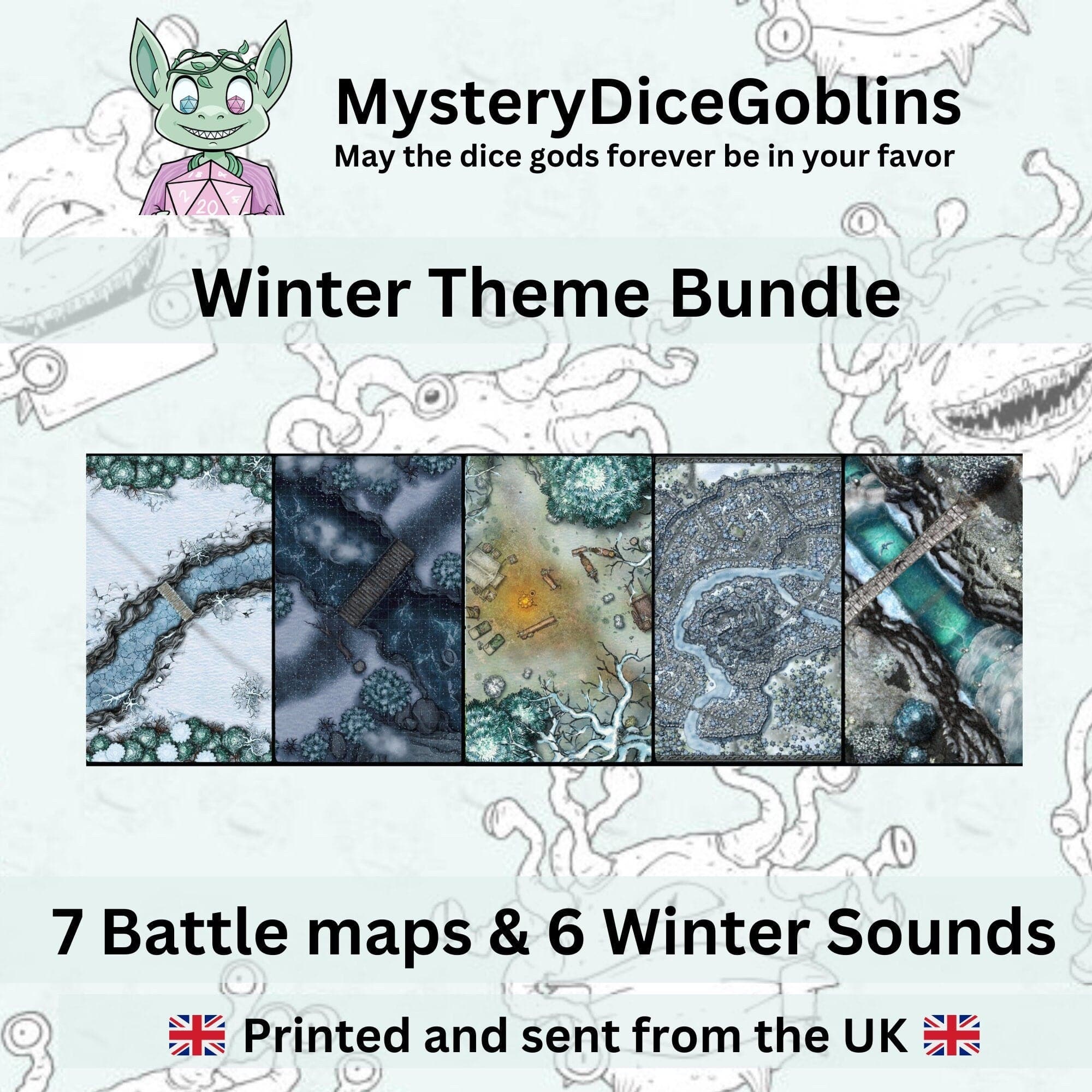 Winter Battle Map Bundle - Mystery Dice Goblin
