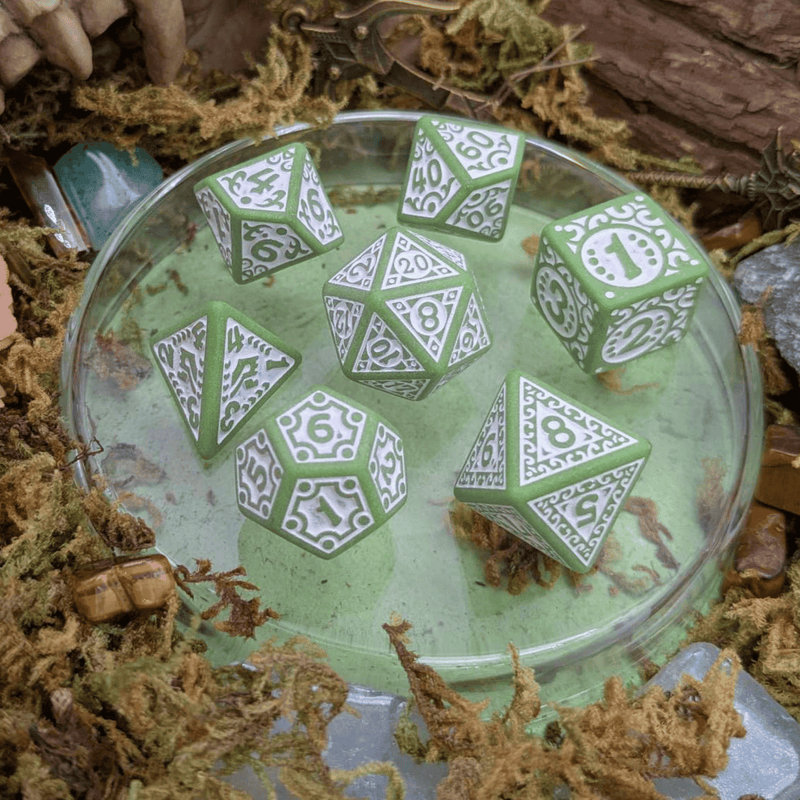 Ornate Matcha Dice Set