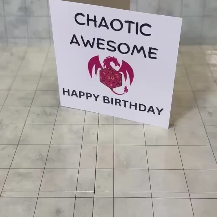 DnD Birthday Card Chaotic Awesome