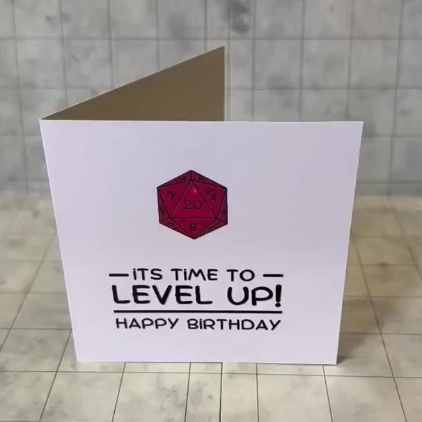 Birthday Card Level Up