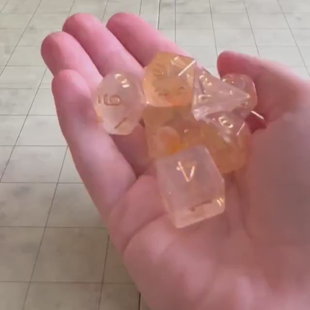 Yellow Nebula Dice Set