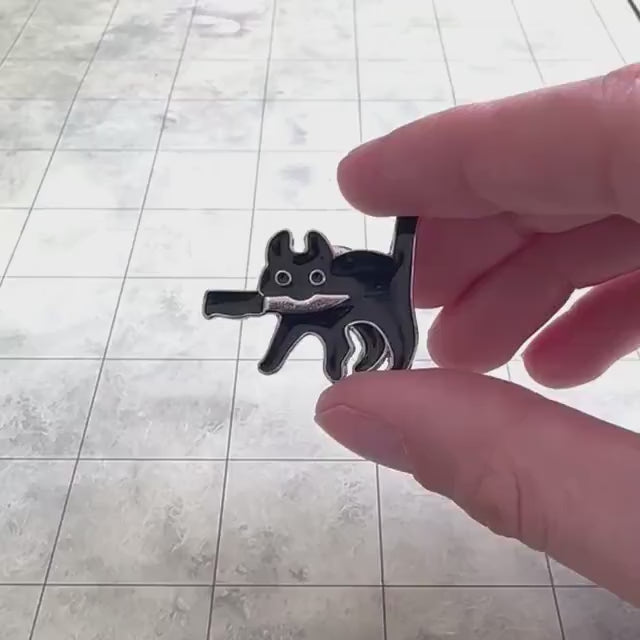 Gift Dagger Cat Pin