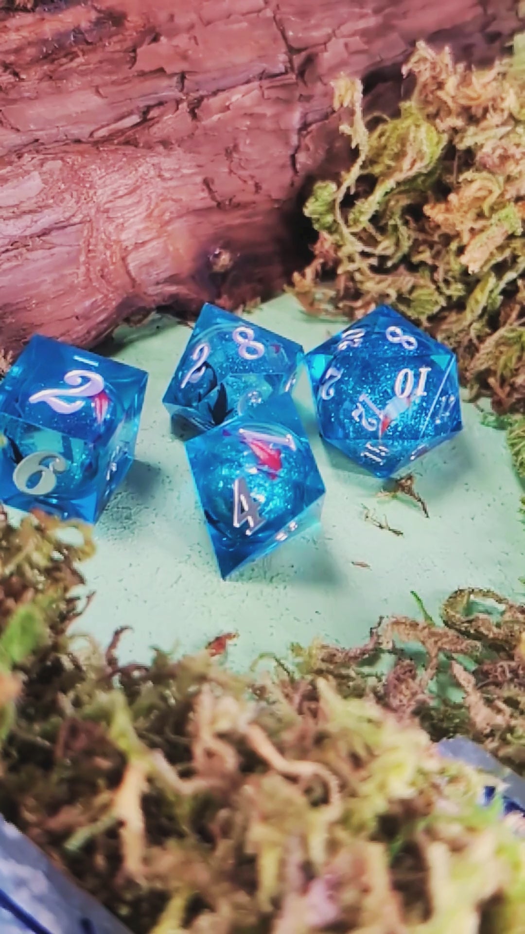 Koi Pond Liquid Core Dice Set