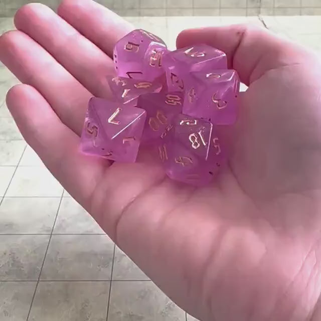 Rose Fog Dice Set
