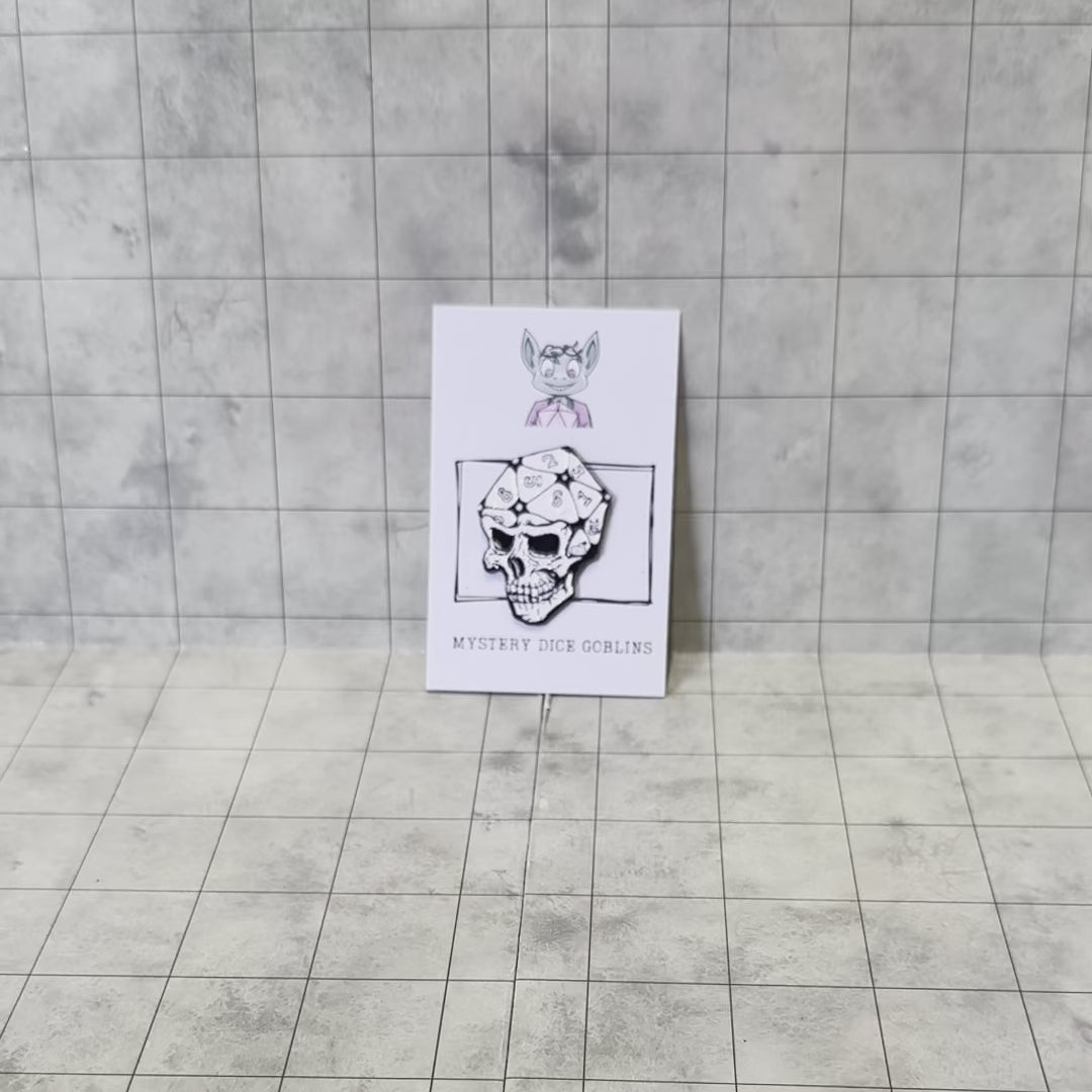 D20 Skull Pin