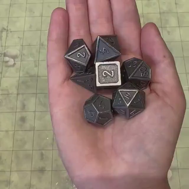 Silver Metal Dice Set