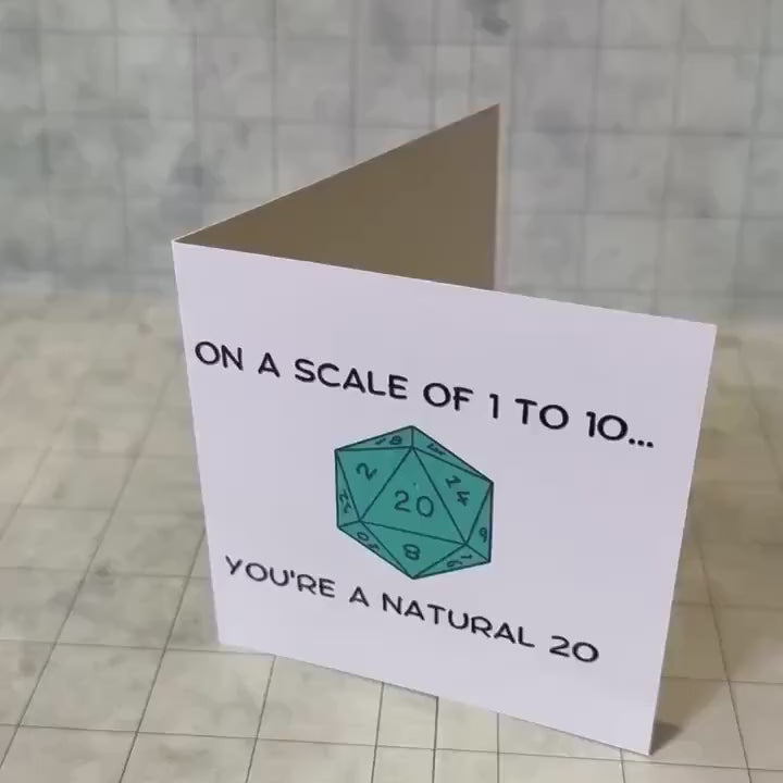 Birthday Card Natural 20