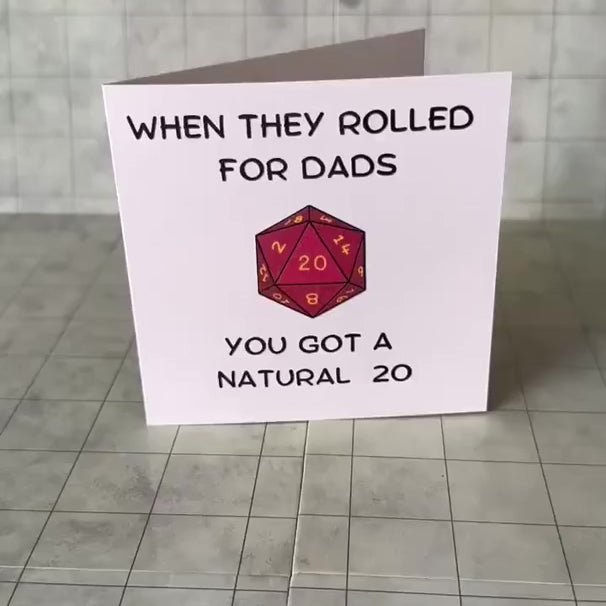 Fathers Day Card Natural 20