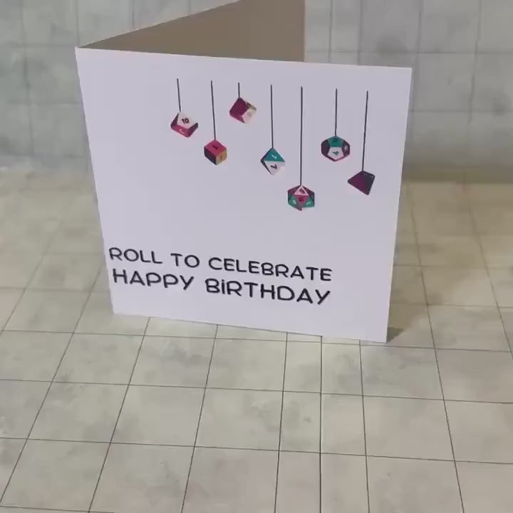 DnD Birthday Card Roll to Celebrate