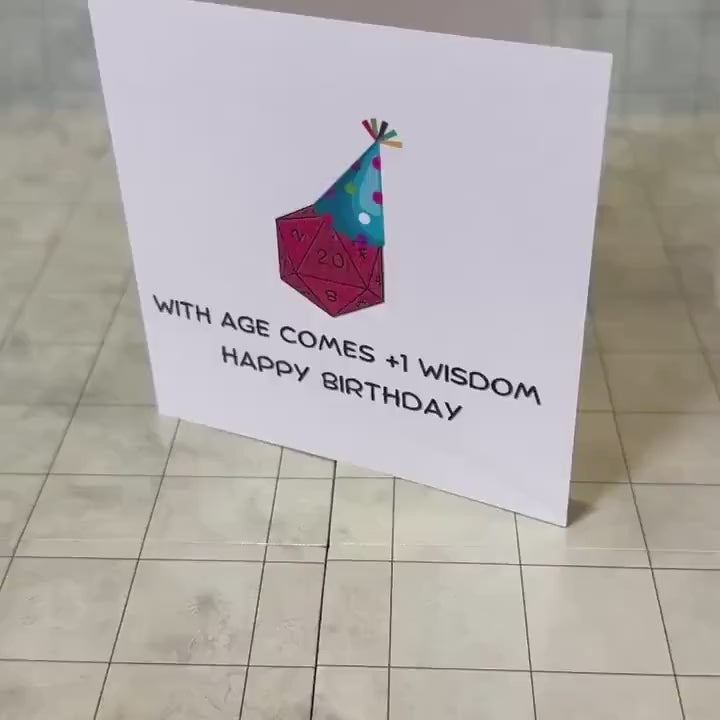 DnD Birthday Card +1 Wisdom