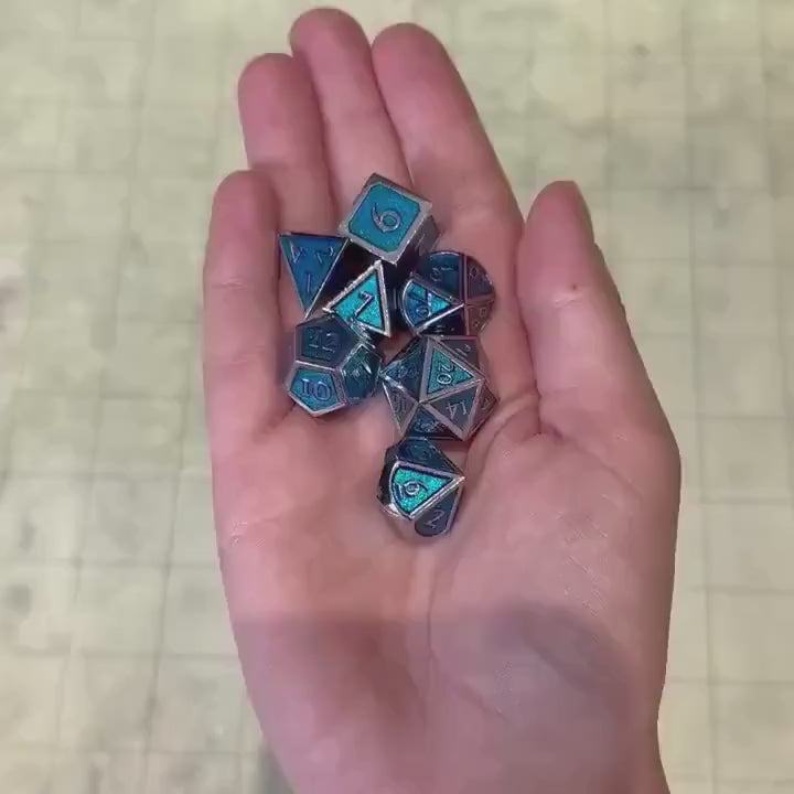 Simple Blue and Silver Metal Set