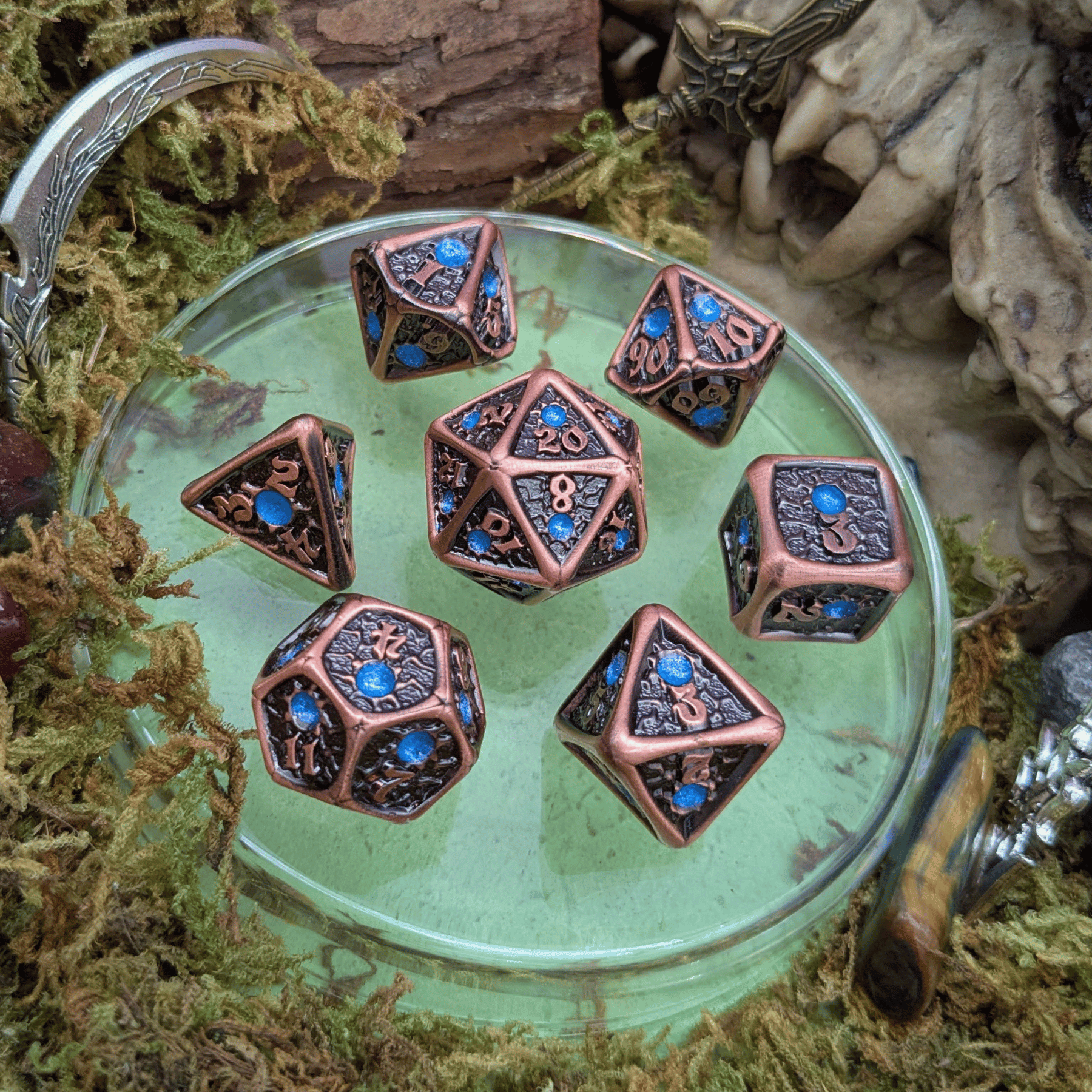Royal Plum Metal Core Dice Set