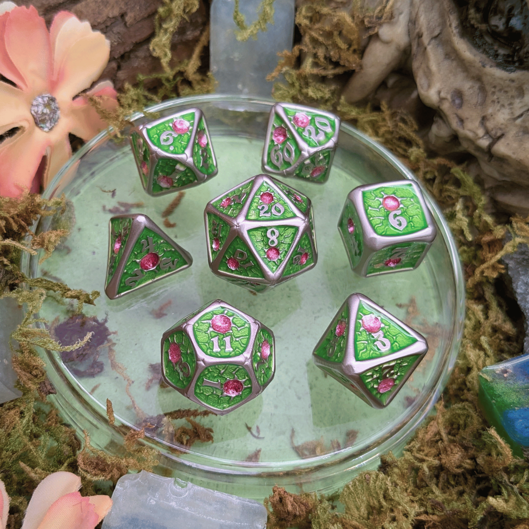 Royal Green Metal Core Dice Set