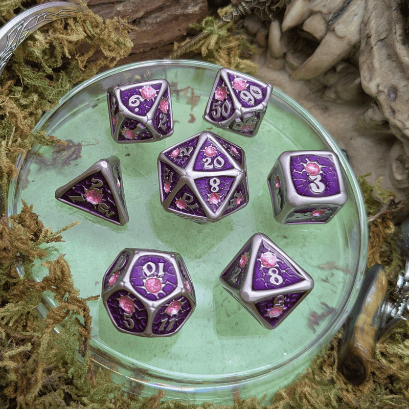Royal Purple Metal Core Dice Set