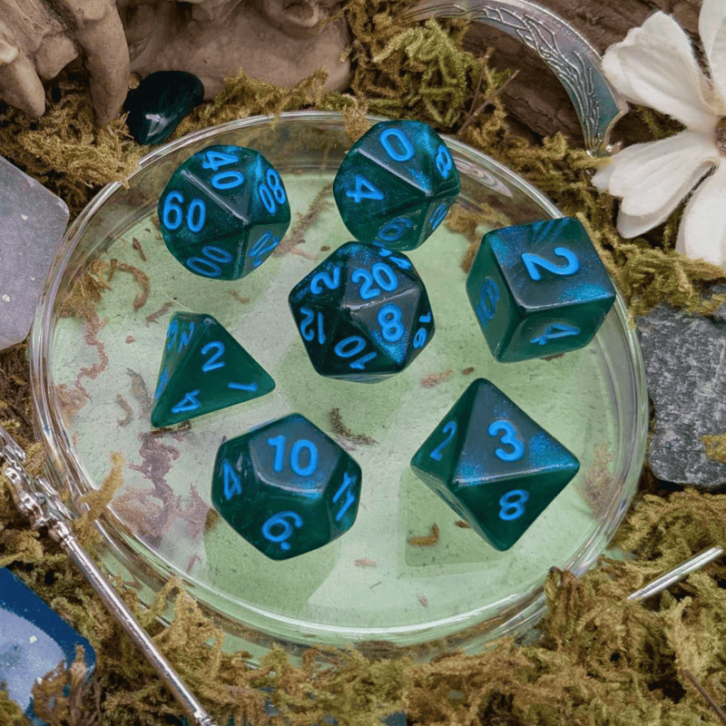 Moss Shimmer Dice Set