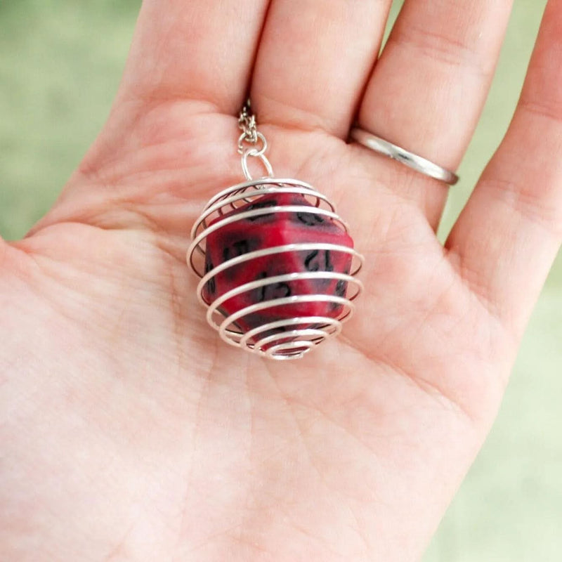 D20 Spiral Dice Necklace
