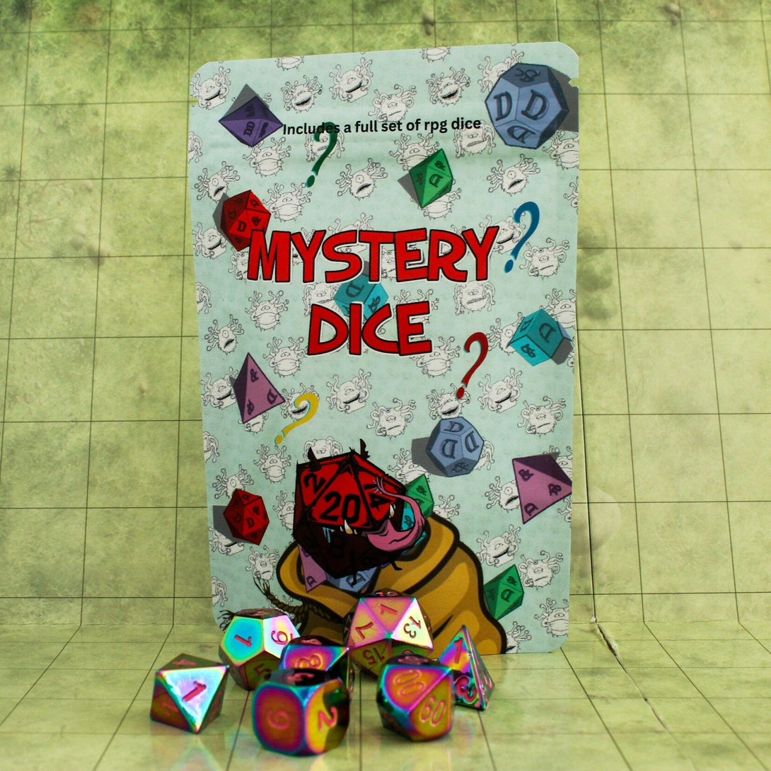 Dungeons and Dragons, Metal Mystery Dice DnD Dice over 100 styles available, Polyhedral Metal Dice never the same sets | DnD Dice
