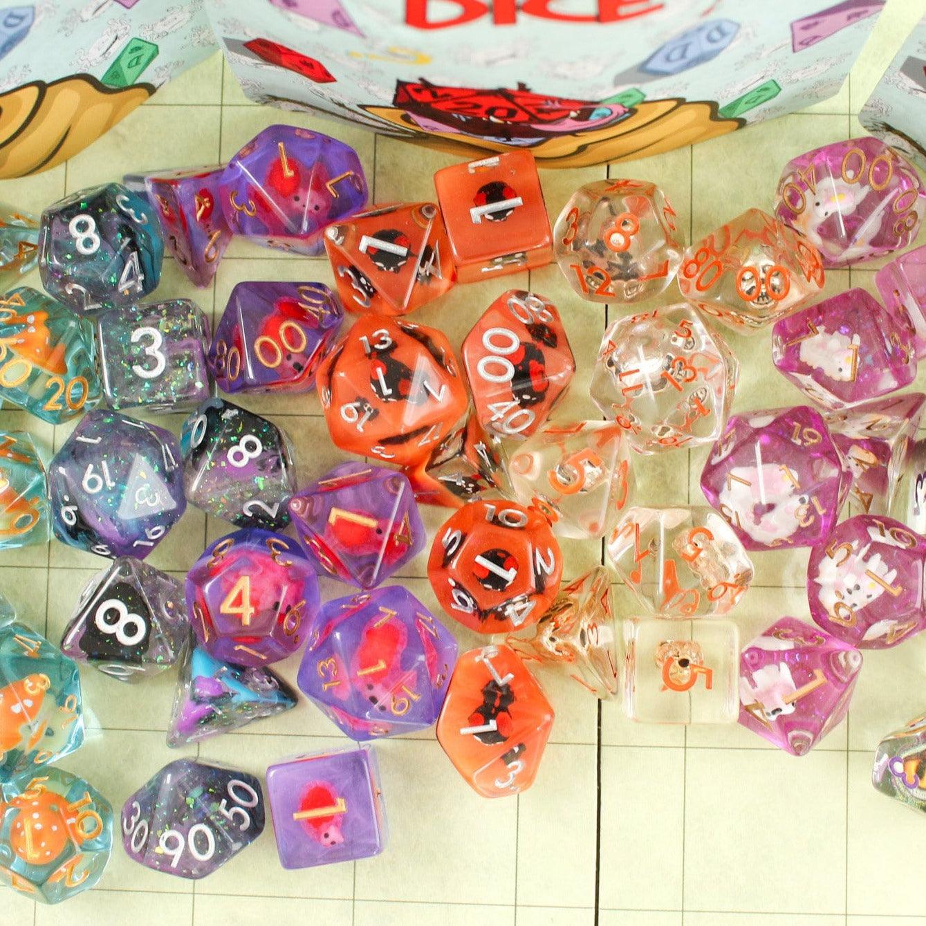 Dungeons and Dragons, Filled Mystery Dice DnD Dice over 100 styles available, Filled Polyhedral Dice never the same sets | DnD Dice