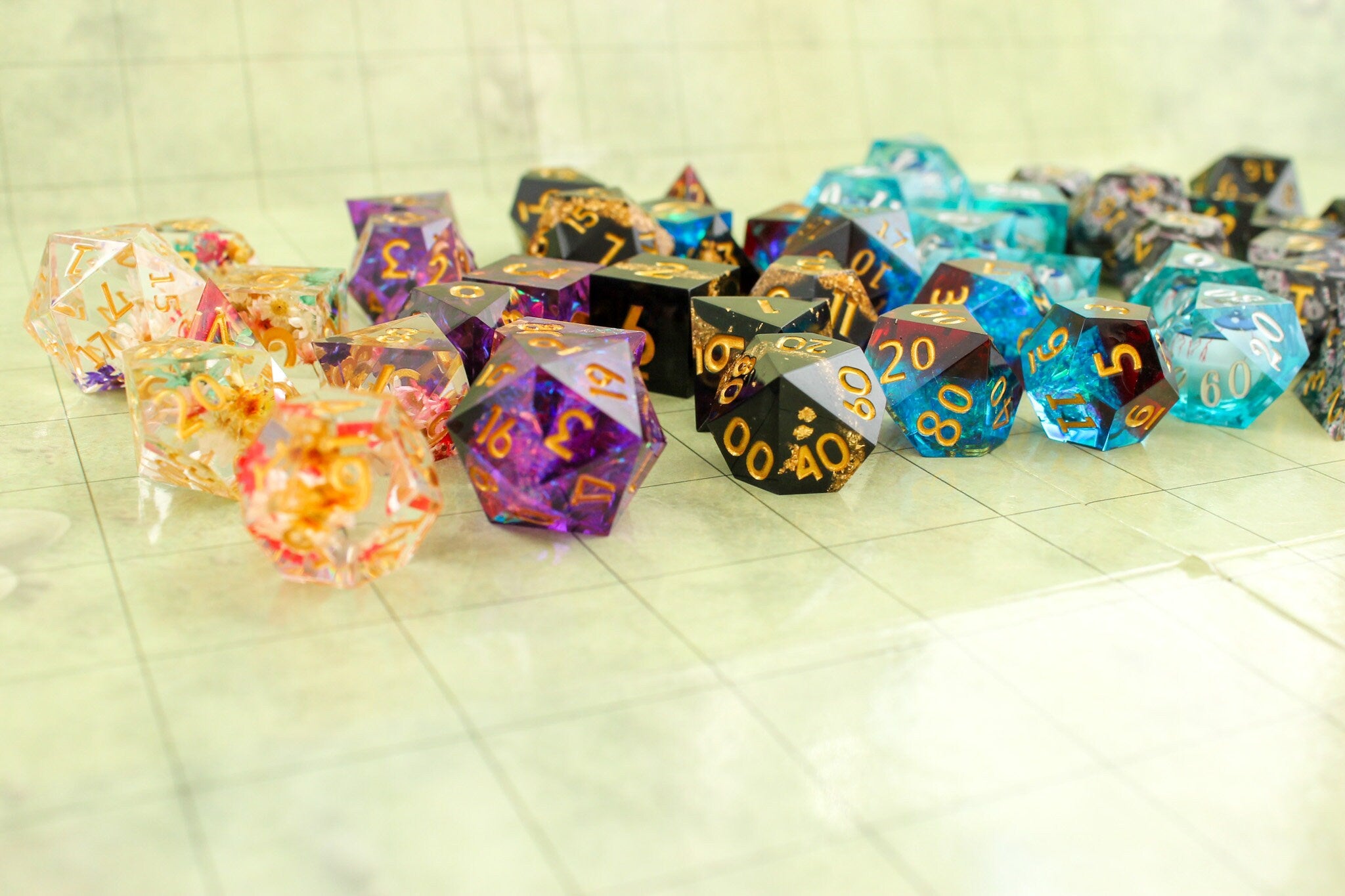 Dungeons and Dragons, Sharp Mystery Dice DnD Dice over 100 styles available, Sharp Polyhedral Dice never the same sets | DnD Dice