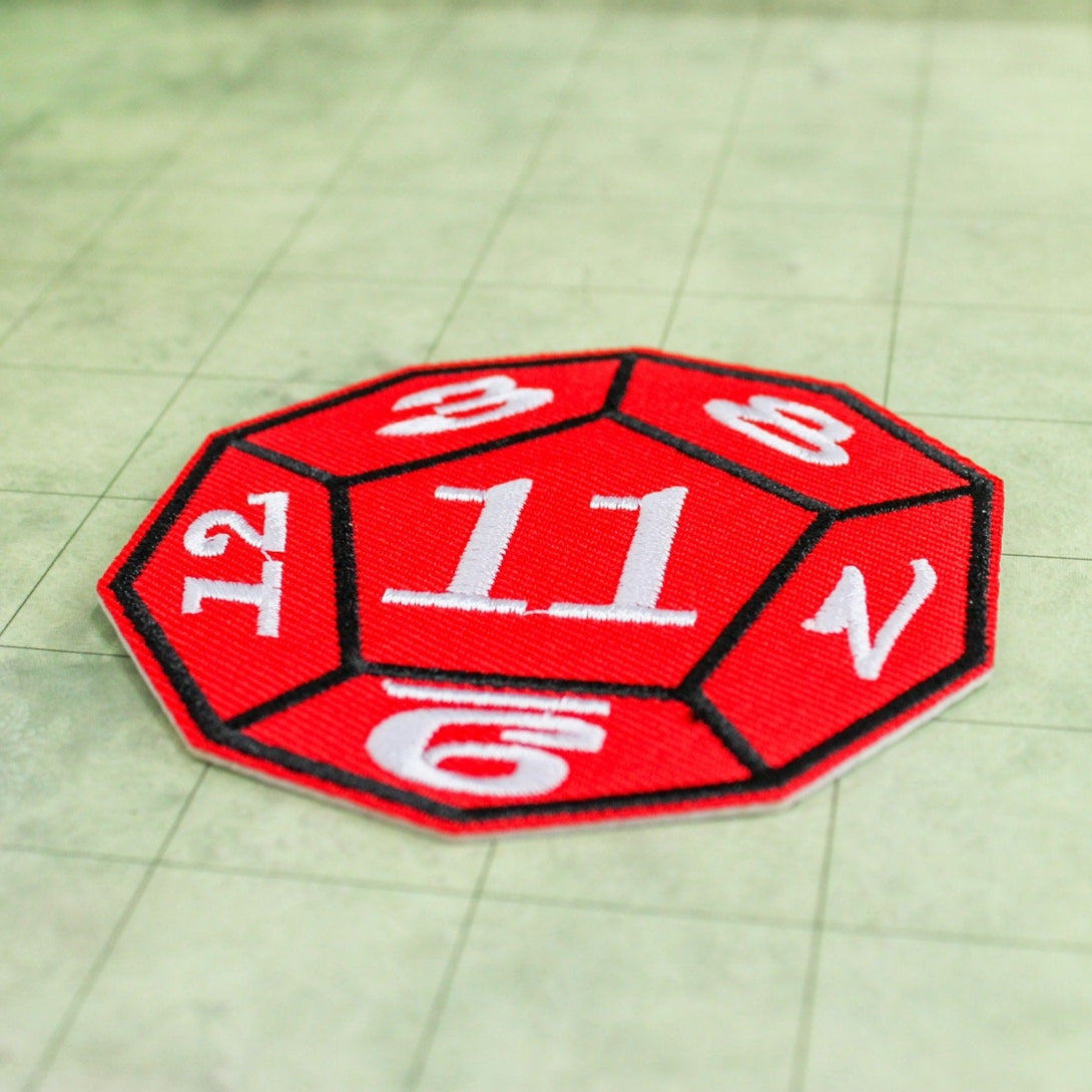 Dungeons & Dragons Red D20 Embroidered Patch - DnD