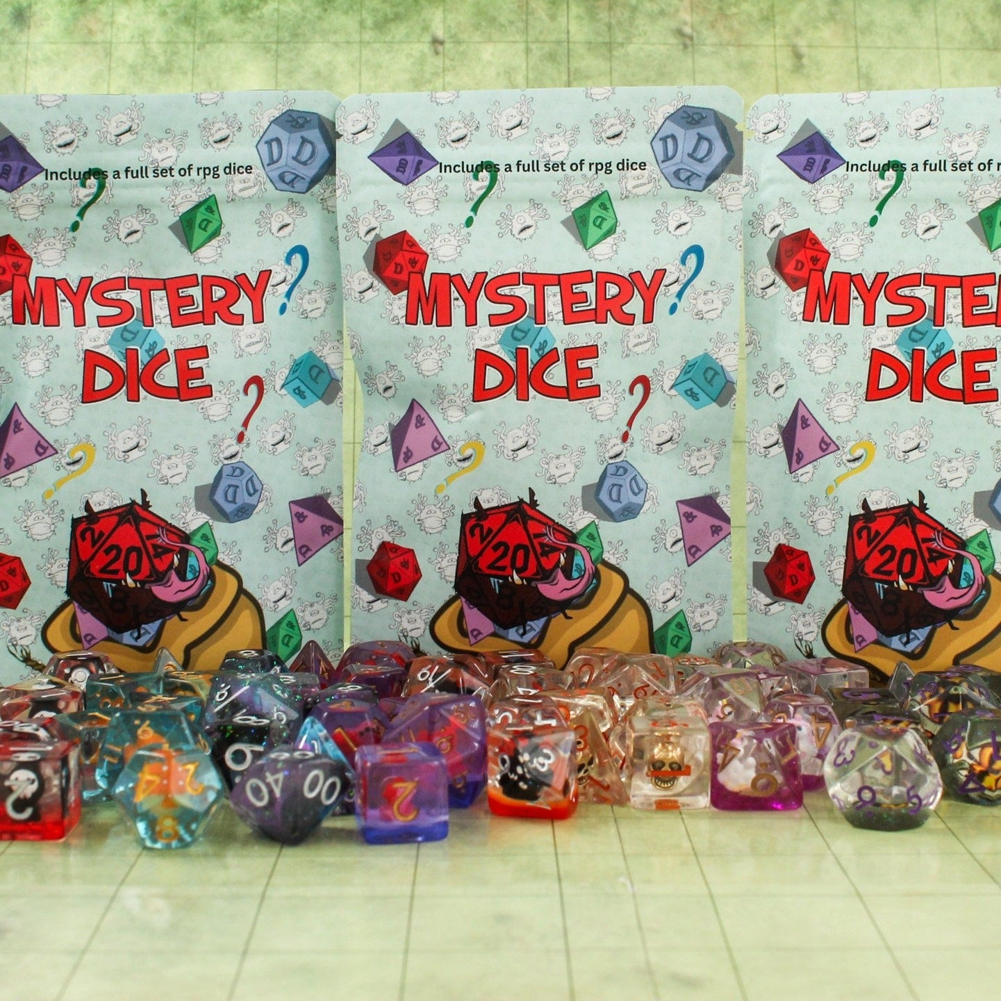 Dungeons and Dragons, Filled Mystery Dice DnD Dice over 100 styles available, Filled Polyhedral Dice never the same sets | DnD Dice