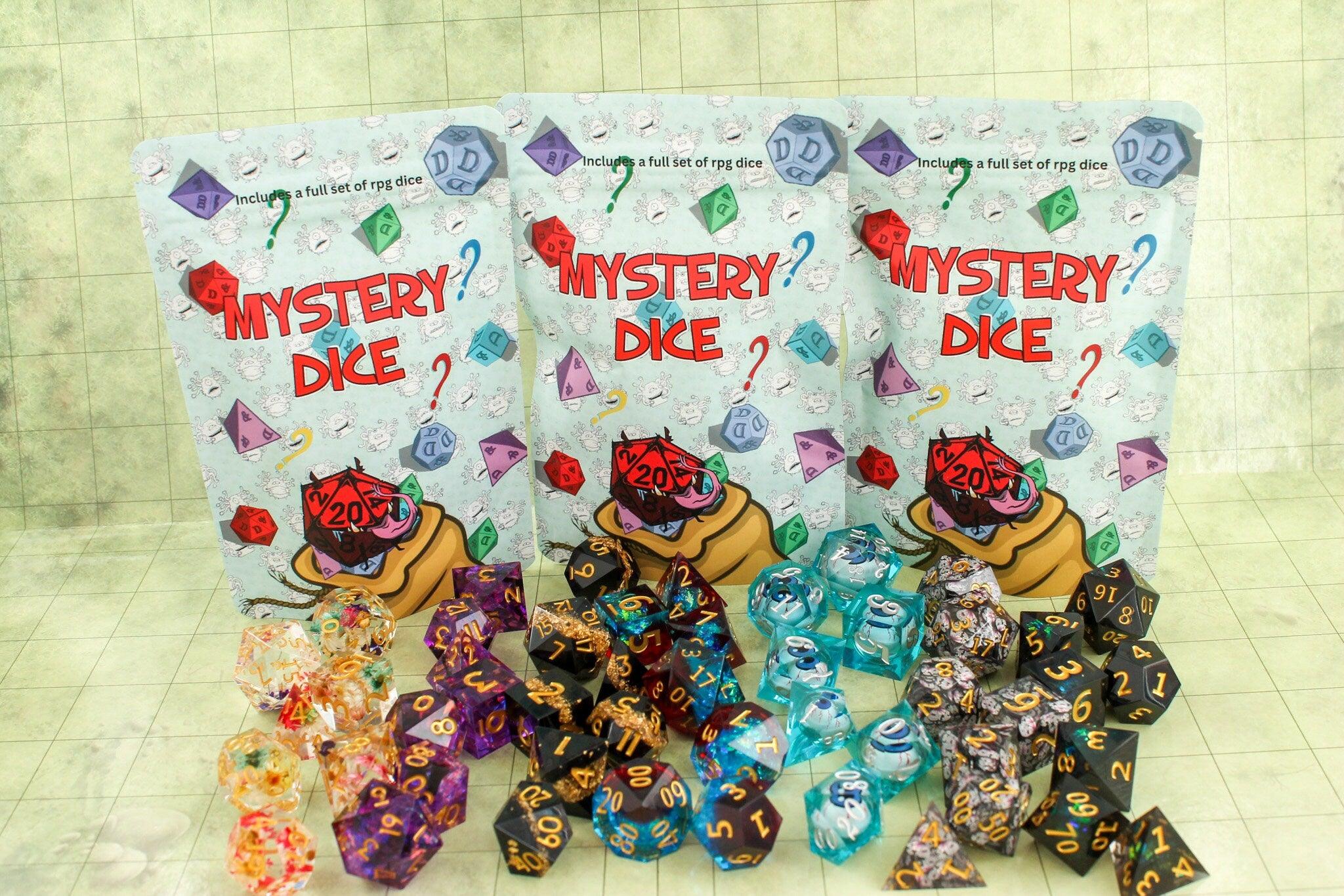 Dungeons and Dragons, Sharp Mystery Dice DnD Dice over 100 styles available, Sharp Polyhedral Dice never the same sets | DnD Dice