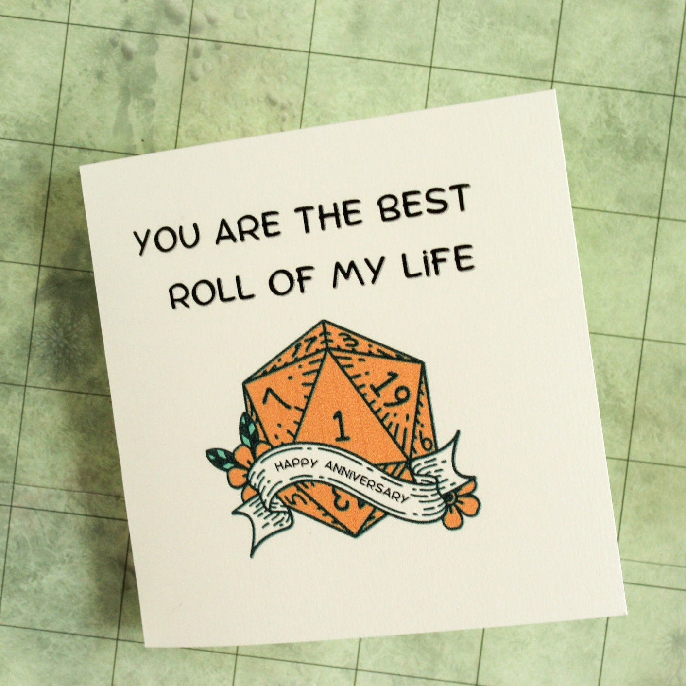 DnD You Are The Best Roll of My Life Romance Love Card | Dungeons and Dragons Card | DnD Card | DnD Present | DnD Love | DnD Gift