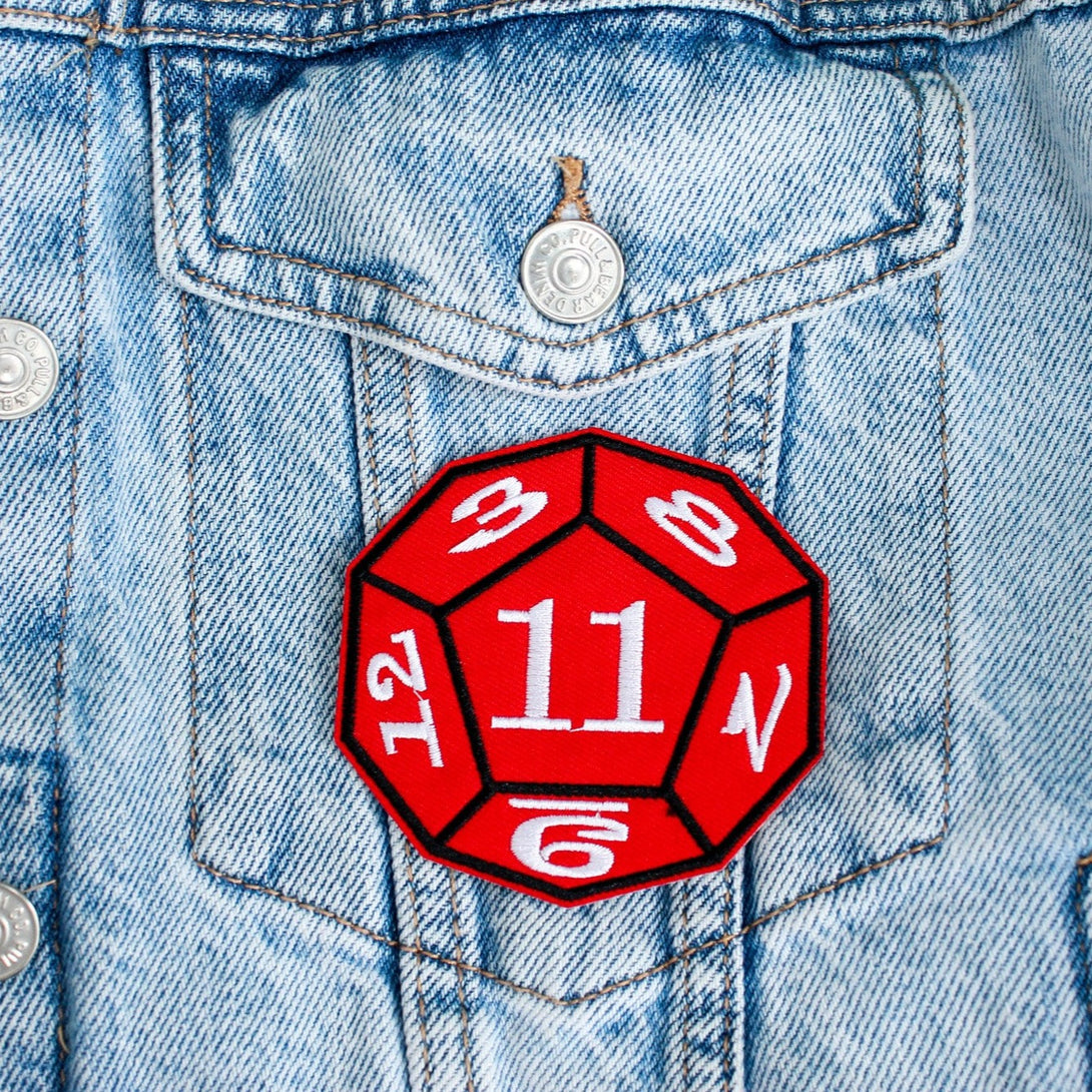 Dungeons & Dragons Red D20 Embroidered Patch - DnD