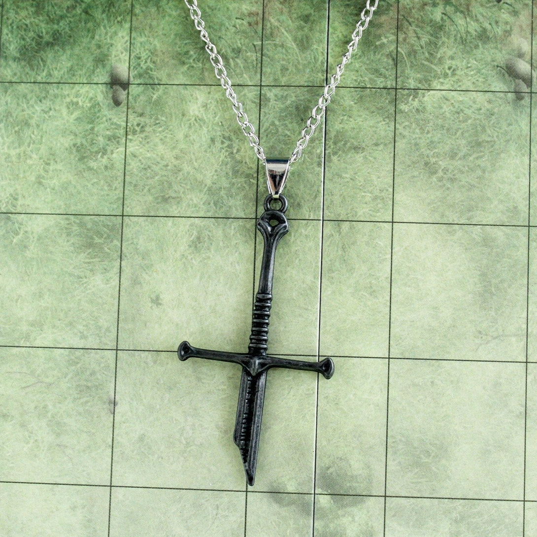 D&D Broken Sword Necklace - RPG Fantasy Gift DND