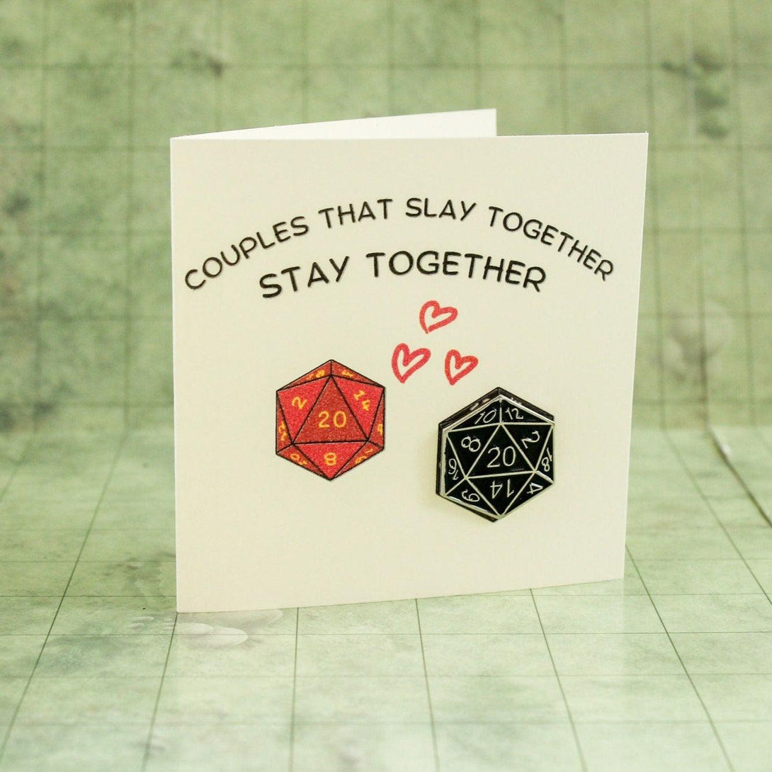 DnD Couples That Slay Together Stay Together Romance Love Card | Dungeons and Dragons Card | DnD Card | DnD Present | DnD Love | DnD Gift