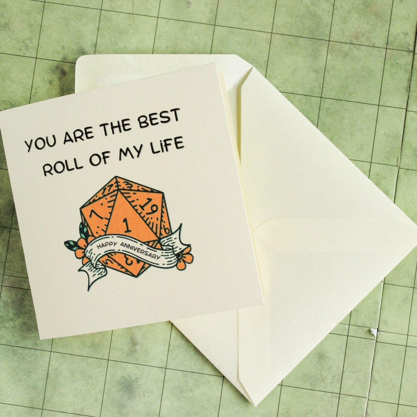 DnD You Are The Best Roll of My Life Romance Love Card | Dungeons and Dragons Card | DnD Card | DnD Present | DnD Love | DnD Gift