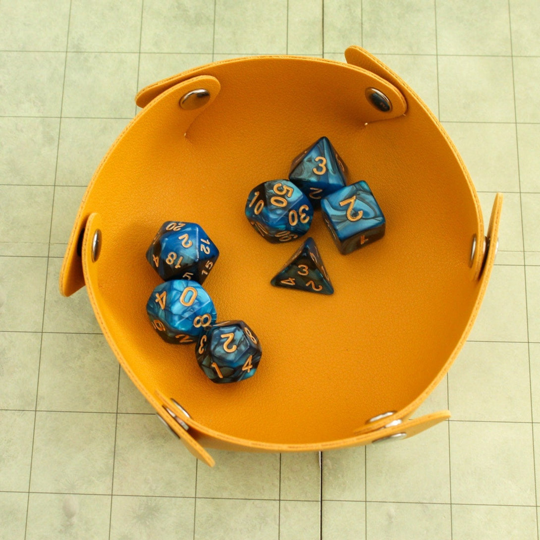 Black and Blue Swirl DnD Dice Set| Dungeons and Dragons Dice (7) | Polyhedral Dice