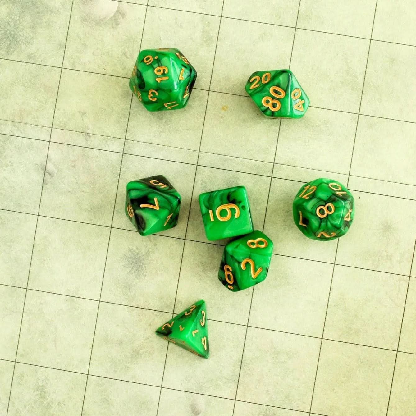 Green and Black Dice