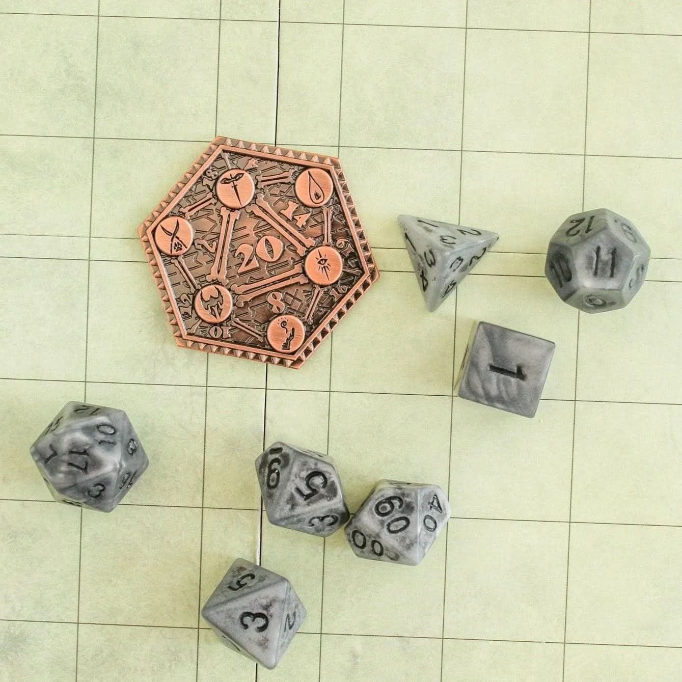 Metal D2 Dice Coin Thinkstar Dnd Lucky Coin Retro Dual Sided With Success  And Failure Symbols For Trpg Dnd Tabletop Gaming Table, image size:1339x1339