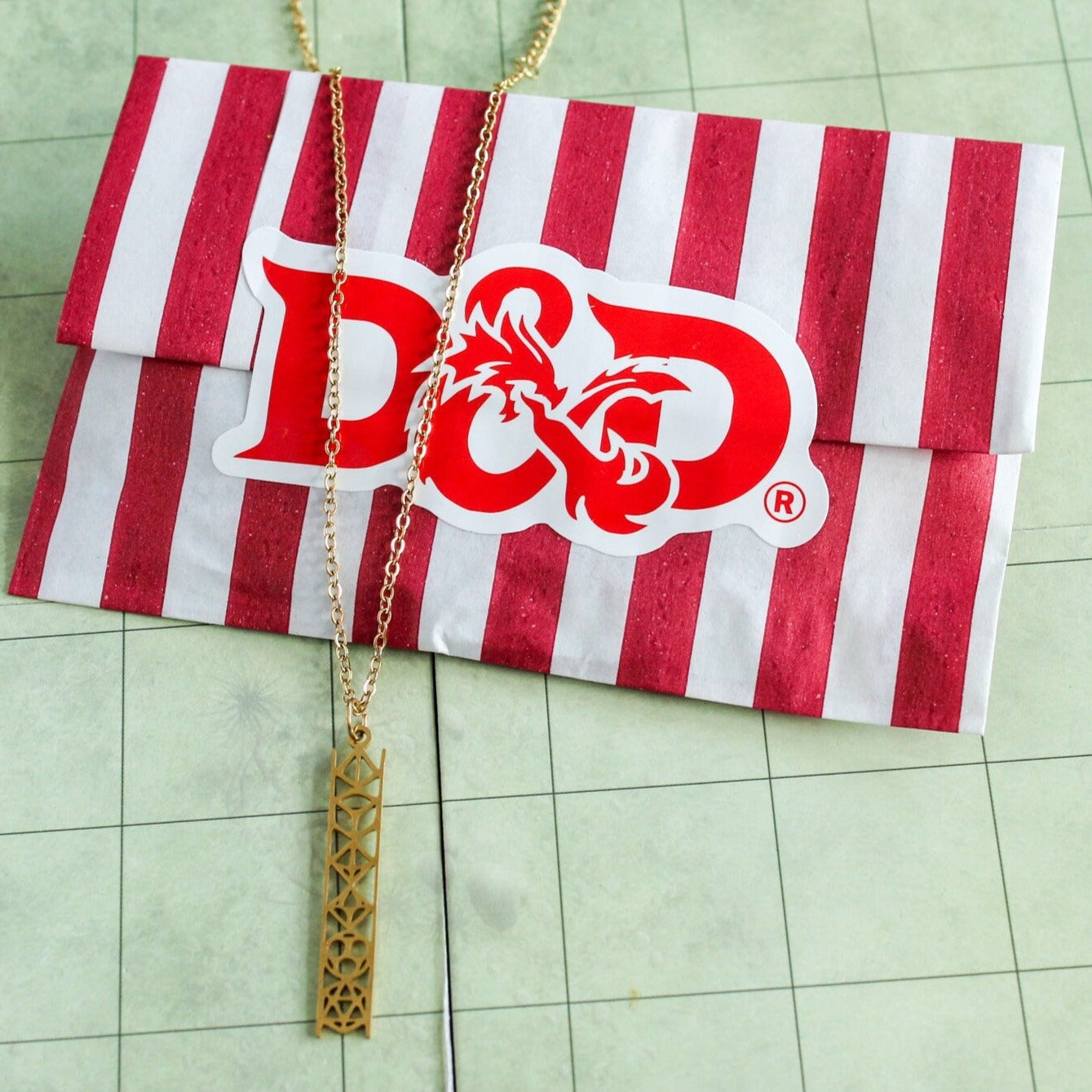 D&D Dice Stack Necklace - RPG Fantasy Gift DND