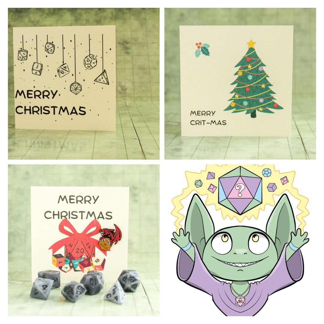 DnD Christmas Cards | D&D Christmas | Dungeons and Dragons Present | Holidays