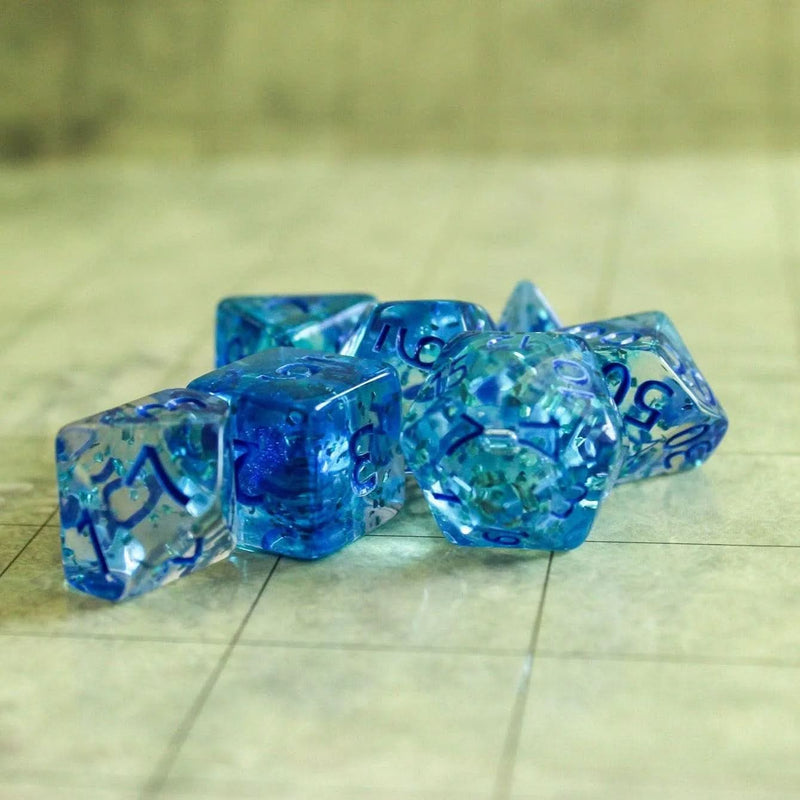 Glint Blue Dice Set