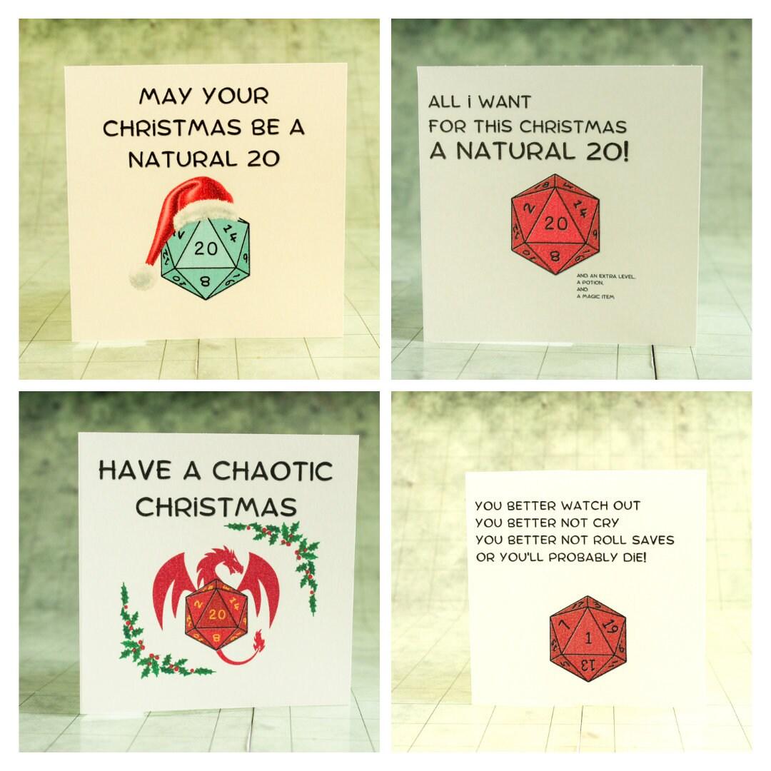 DnD Christmas Cards | D&D Christmas | Dungeons and Dragons Present | Holidays