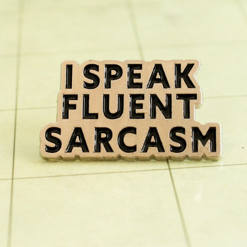 Dungeons and Dragons DnD Gift I Speak Fluent Sarcasm Badge Enamel Pin Broach D&D Sarcasm Sarcastic Gift Funny Humorous