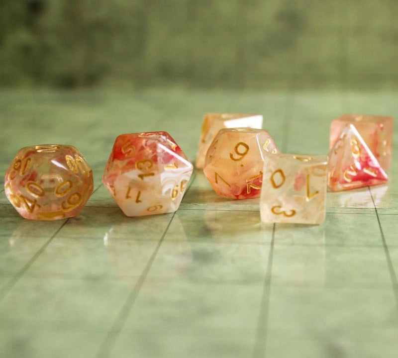 Peach Nebula Dice Set