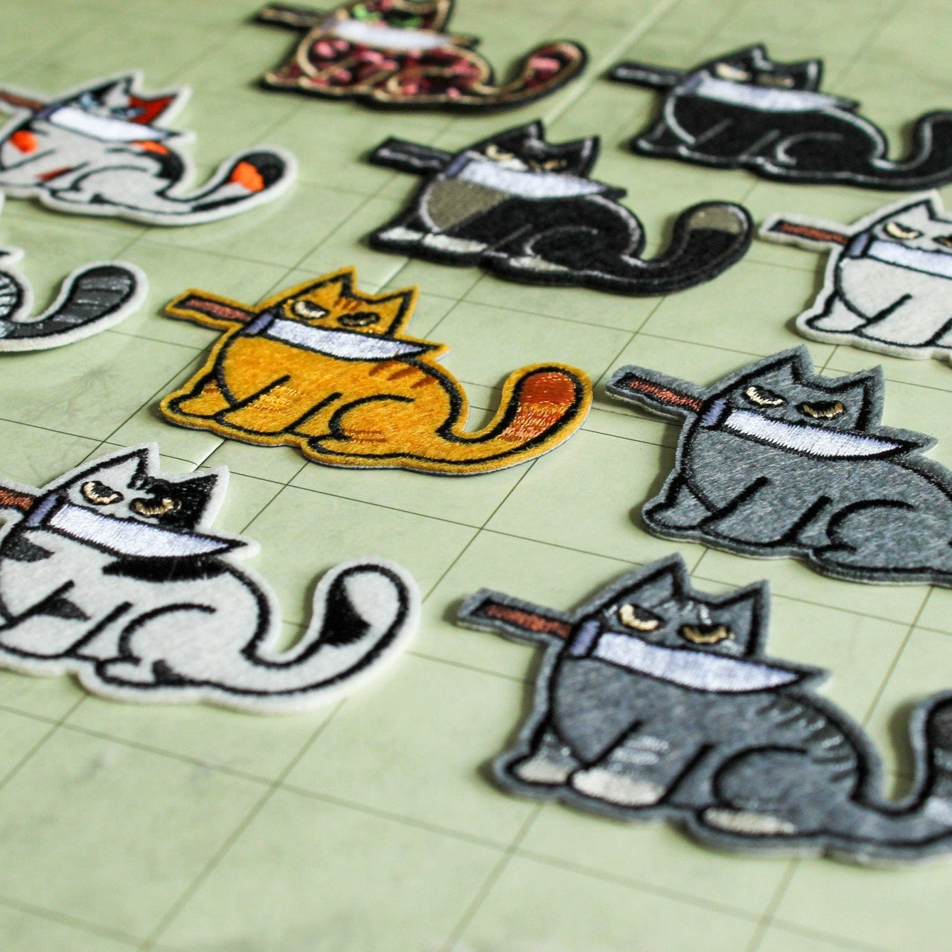 Mystery Dagger Cat Patch Dungeons & Dragons Dungeon Embroidered Cat Patch - DnD - Humorous Cute Dnd - MysteryDiceGoblins