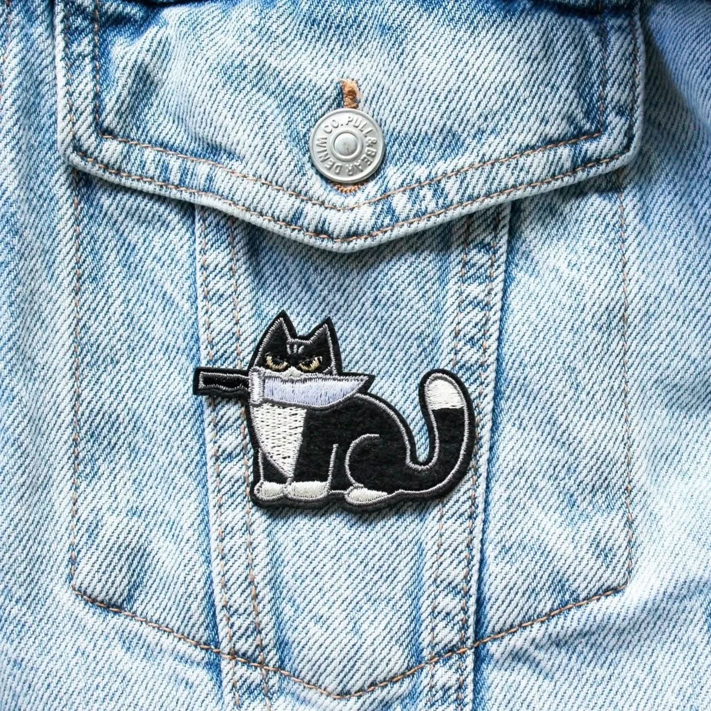 Mystery Dagger Cat Patch Dungeons & Dragons Dungeon Embroidered Cat Patch - DnD - Humorous Cute Dnd - MysteryDiceGoblins