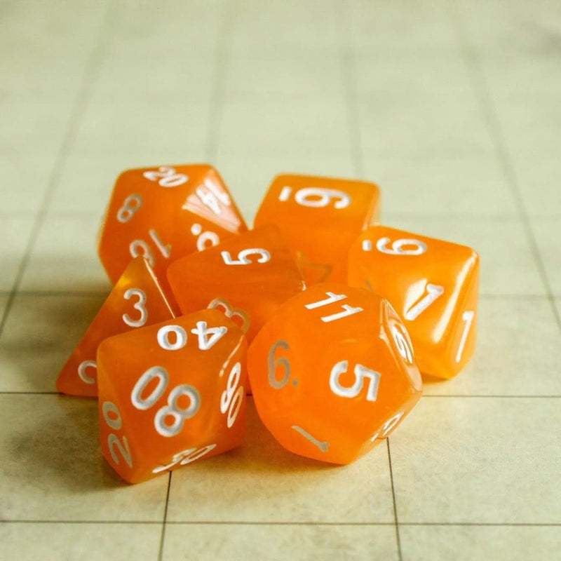 Orange TTRPG Dice Set