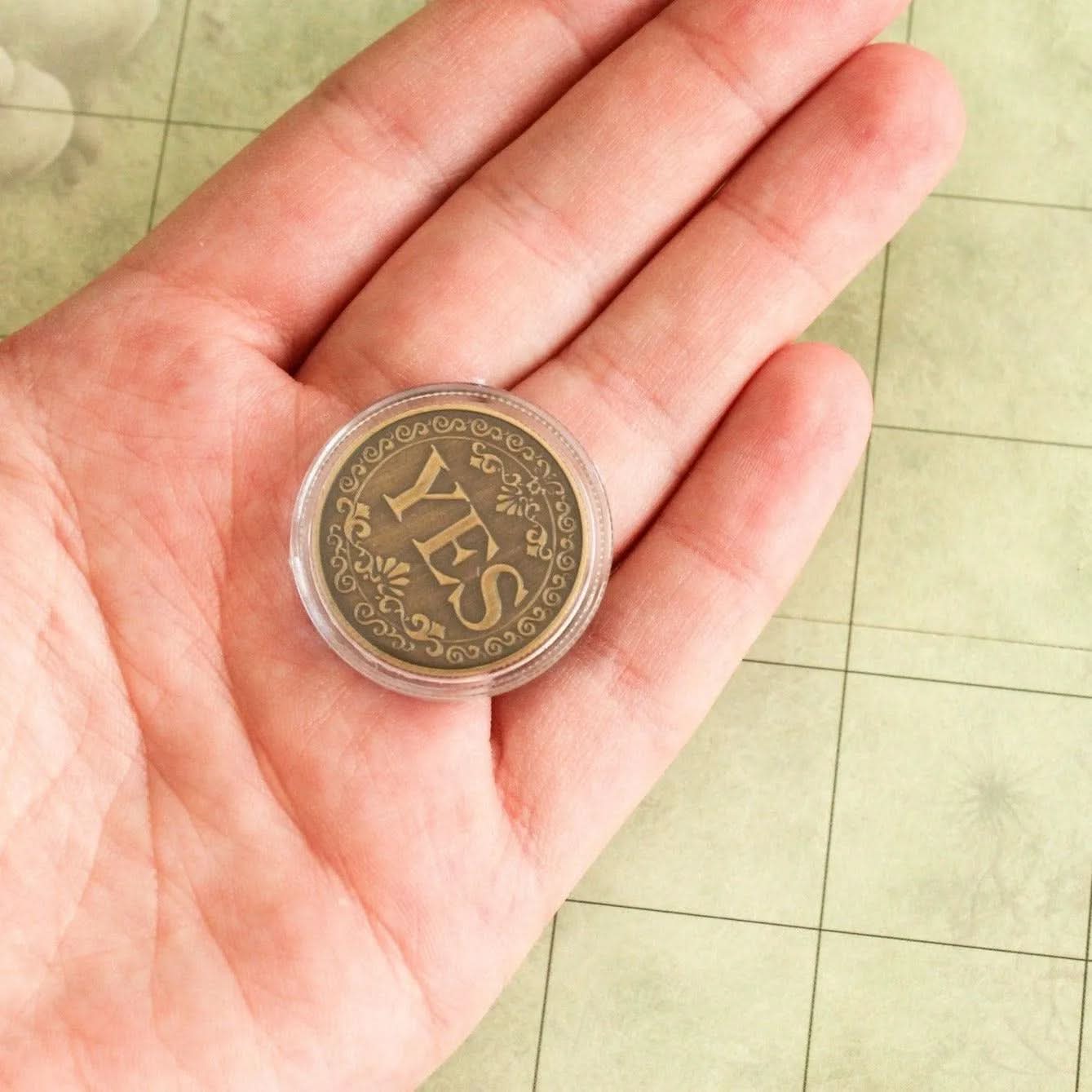 Bronze Polished Plastic Yes No TTRPG  Classes Coin | TTRPG Coin for Dungeons & Dragons TTRPG  Pathfinder | Gaming Accessory - MysteryDiceGoblins