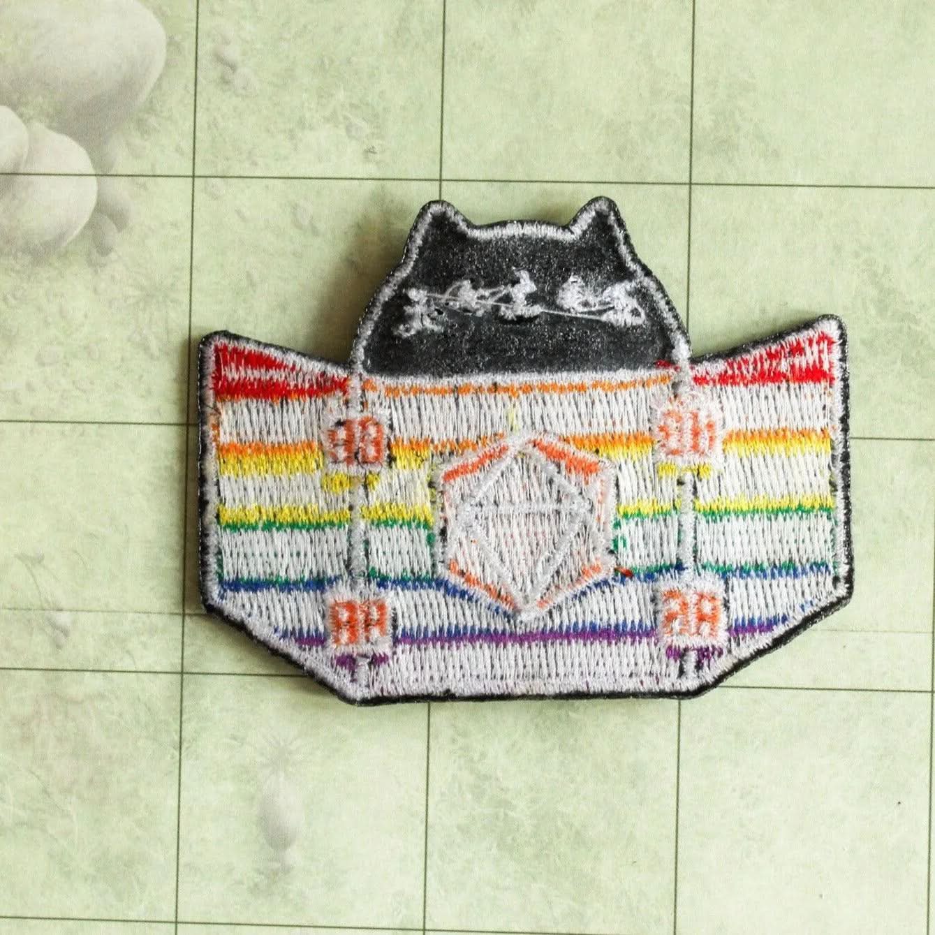 Dungeons & Dragons Dungeon Meowster Rainbow Flag Pride Embroidered Patch - TTRPG  LGBTQ+ - MysteryDiceGoblins
