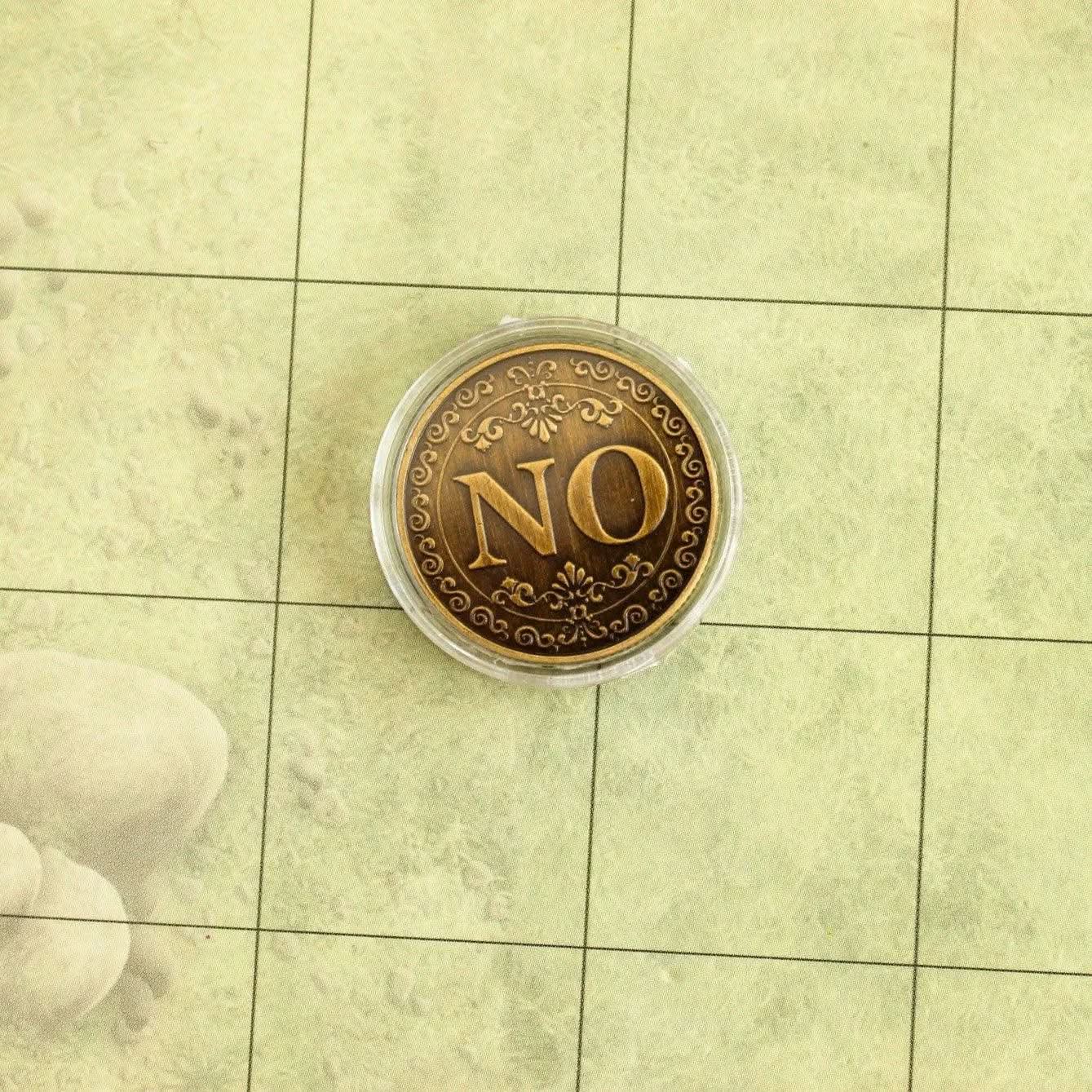 Bronze Polished Plastic Yes No TTRPG  Classes Coin | TTRPG Coin for Dungeons & Dragons TTRPG  Pathfinder | Gaming Accessory - MysteryDiceGoblins