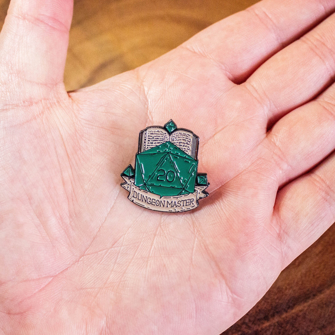 Green Dungeon Master Pin DnD Enamel Pin for Dungeons and Dragons - MysteryDiceGoblins