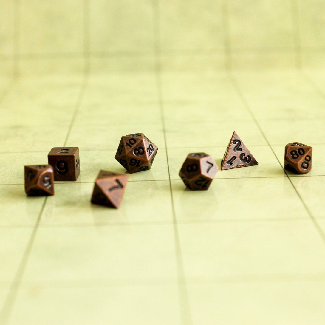 Bronze Small Mini dice | Metal Dice | Mini Dice | Small Dice | Tiny Dice | Mini Dice | Miniature Dice | D&D Dice | Dungeons and Dragons Dice - MysteryDiceGoblins